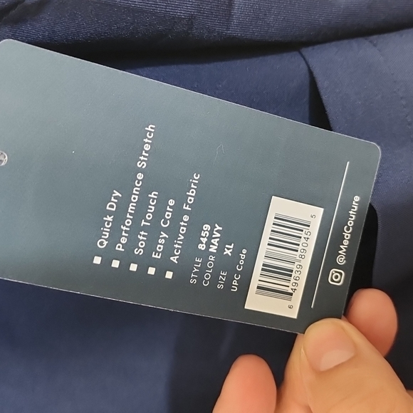 Med Couture Maternity Blue Scrub Size XL - Picture 7 of 7